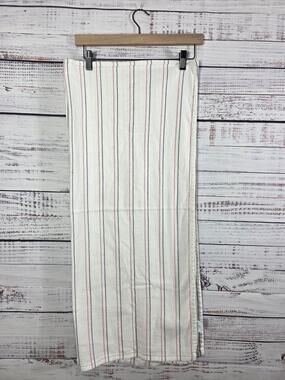 VTG Medline Hospital Blanket Pink Blue Stripe White Receiving Blanket